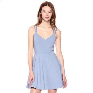 French Connection Babydoll Dress in Light Blue